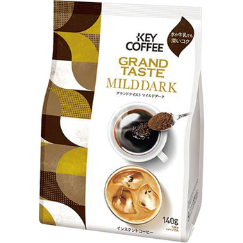キーコーヒー インスタントコーヒー グランドテイスト マイルドダーク 詰替用 140g 1パック