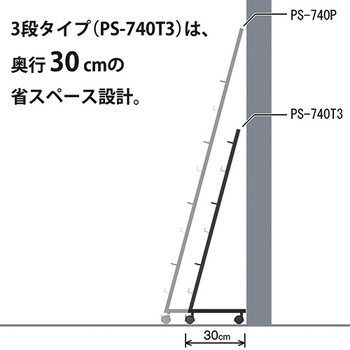 トヨダプロダクツ パンフレットスタンド 3段 ブラック キャスター付 PS-740T3(K) 1台