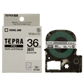 キングジム テプラ PRO テープカートリッジ 36mm 透明/黒文字 ST36K 1個
