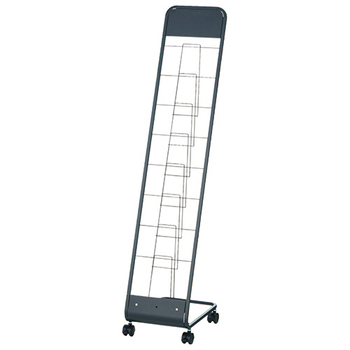 トヨダプロダクツ パンフレットスタンド 1列7段 A4サイズ サテンブラック LAR-107PS(SK) 1台