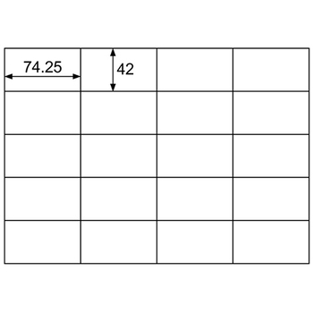 ヒサゴ エコノミーラベル A4 20面 74.25×42mm ELM010S 1冊(30シート)