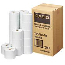 カシオ 電子レジスター用 ロールペーパー 感熱紙 幅58×直径80mm×長さ68m 芯内径12mm TRP-5880-TW 1パック(20個)