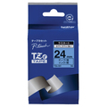 ブラザー ピータッチ TZeテープ ラミネートテープ 24mm 青/黒文字 TZE-551 1個