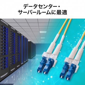 サンワサプライ メガネ型光ファイバケーブル LC×2-LC×2 10m シングルモード8.6μm HKB-LCLC1-10N 1本