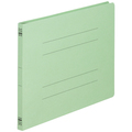 TANOSEE フラットファイル(ノンステープルタイプ) A4ヨコ 150枚収容 背幅18mm 緑 1パック(10冊)