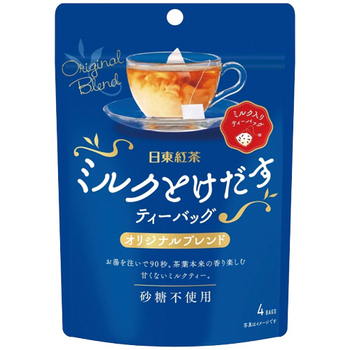 三井農林 日東紅茶 ミルクとけだすティーバッグ オリジナルブレンド 1パック(4バッグ)