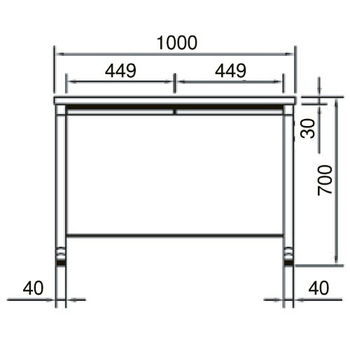 エランサ (N)オフィスデスク 平デスク 幅1000mm ナチュラル(組立設置込) TKDS-N107F-MW 1台