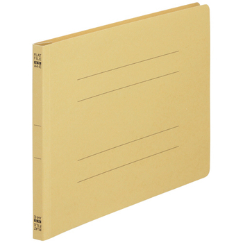 TANOSEE フラットファイル(ノンステープルタイプ) A4ヨコ 150枚収容 背幅18mm 黄 1パック(10冊)