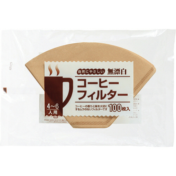 カナエ紙工 コーヒーフィルター 4～6人用 NEF4-100S 1セット(500枚:100枚×5パック)