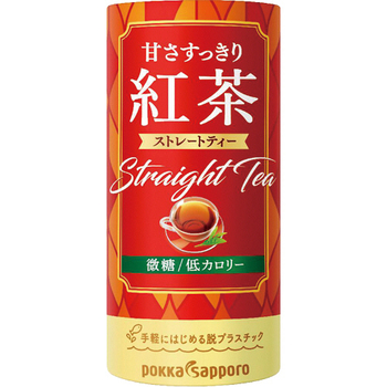 ポッカサッポロ 甘さすっきり紅茶 195g カートカン 1ケース(30本)
