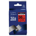 ブラザー ピータッチ TZeテープ ラミネートテープ 36mm 赤/黒文字 TZE-461 1個
