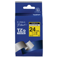 ブラザー ピータッチ TZeテープ ラミネートテープ 24mm 黄/黒文字 TZE-651 1個