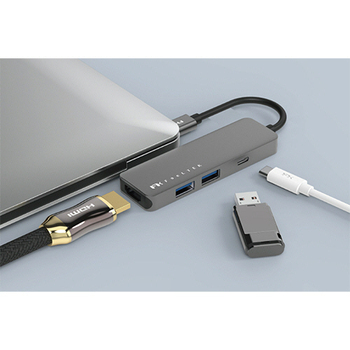 フィールドスリー ポータブル 4-in-1 USB-C マルチハブ HCM004AP2F 1個