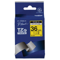 ブラザー ピータッチ TZeテープ ラミネートテープ 36mm 黄/黒文字 TZE-661 1個