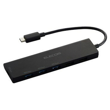 エレコム USB Type-C 6ポートUSBハブ(10Gbps) ブラック U3HC-H060BK 1個