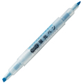 TANOSEE キャップが外しやすい蛍光ペン ツイン 青 1セット(10本)