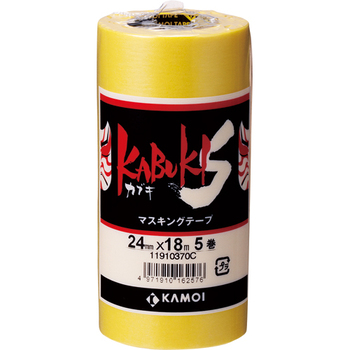 カモ井加工紙 車両塗装用マスキングテープ カブキS 24mm×18m カブキS24 1パック(5巻)