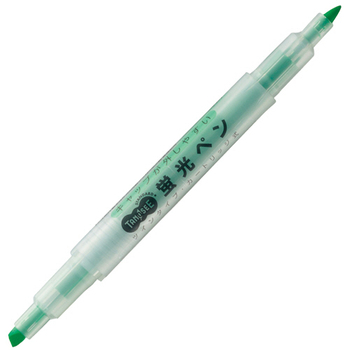 TANOSEE キャップが外しやすい蛍光ペン ツイン 緑 1セット(10本)