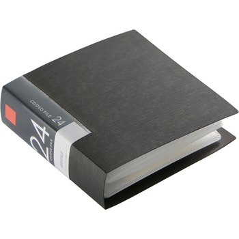 バッファロー CD/DVDファイルケース ブックタイプ 24枚収納 ブラック BSCD01F24BK 1個