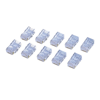 エレコム カテゴリー6対応 RJ45コネクタ 単線・より線対応 LD-6RJ45T10 1セット(10個)