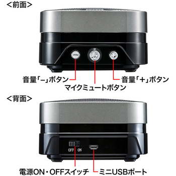 サンワサプライ WEB会議小型スピーカーフォン MM-MC28 1個