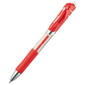TANOSEE ノック式ゲルインクボールペン 0.5mm 赤 1セット(10本)