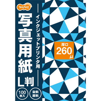 TANOSEE インクジェットプリンタ用 写真用紙 厚口 L判 1冊(100枚)