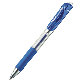 TANOSEE ノック式ゲルインクボールペン 0.5mm 青 1セット(10本)