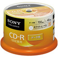 ソニー データ用CD-R 700MB 48倍速 ホワイトワイドプリンタブル スピンドルケース 50CDQ80GPWP 1パック(50枚)
