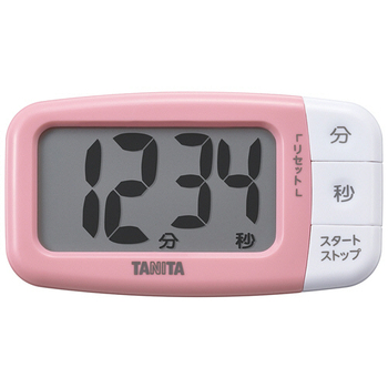 タニタ 抗菌でか見えタイマー ストロベリーピンク TD-430-PK 1個