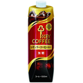 キーコーヒー リキッドコーヒー 天然水 無糖(テトラプリズマ) 1L 1ケース(6本)