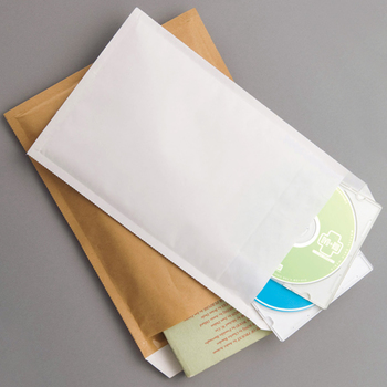 TANOSEE クッション封筒エコノミー CD2枚組用 内寸210×270mm ホワイト 1セット(300枚:150枚×2パック)