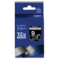 ブラザー ピータッチ TZeテープ ラミネートテープ 9mm 黒/白文字 TZE-325 1個