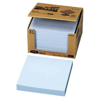 ニチバン ポイントメモ 再生紙 ビジネスパック 75×75mm ブルー MB-2B 1セット(10冊:5冊×2パック)