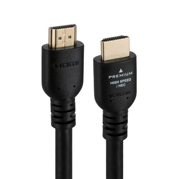エレコム PREMIUM HIGH SPEED HDMIケーブル ブラック 5.0m DH-HDPS14E50BK2 1本