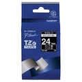ブラザー ピータッチ TZeテープ ラミネートテープ 24mm 黒/白文字 TZE-355 1個