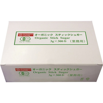 三本珈琲 オーガニック スティックシュガー 3g 1箱(300本)