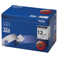 ブラザー ピータッチ TZeテープ ラミネートテープ 12mm 白/黒文字 業務用パック TZE-231V10 1パック(10個)