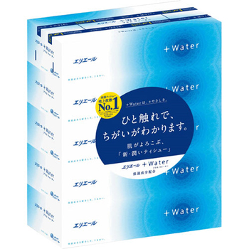 大王製紙 エリエール+Water 180組/箱 1セット(50箱:5箱×10パック)