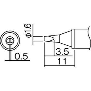 白光 交換コテ先T12シリーズ 1.6WD型 T12-WD16 1本