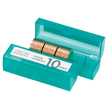 オープン工業 コインケース(50枚収納) 10円硬貨用 緑 M-10 1個
