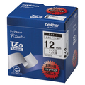ブラザー ピータッチ TZeテープ ラミネートテープ 12mm 白/黒文字 業務用パック TZE-231V 1パック(5個)