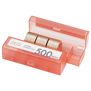 オープン工業 コインケース(50枚収納) 500円硬貨用 赤 M-500 1個