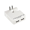 サンワサプライ USB充電タップ型ACアダプタ 出力計2.1A 2ポート ホワイト ACA-IP25W 1個