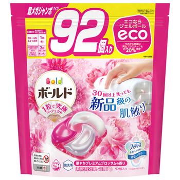 P&G ボールド ジェルボール4D 華やかプレミアムブロッサムの香り つめかえ用 超メガジャンボサイズ 1パック(92個)