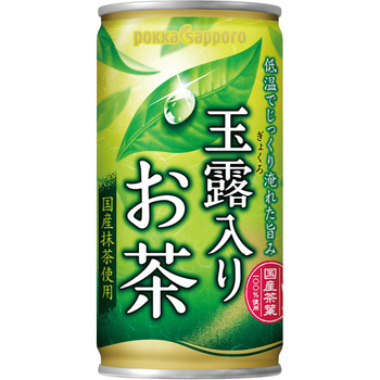ポッカサッポロ 玉露入りお茶 190g 缶 1セット(90本:30本×3ケース)