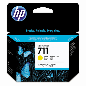 HP HP711 インクカートリッジ イエロー 29ml/個 染料系 CZ136A 1箱(3個)