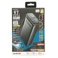 エレコム リン酸鉄モバイルバッテリー(PD45W+7.5W/C1+A1) 30000mAh ブラック DE-C41-30000BK 1個