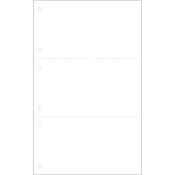 ミロク情報サービス 白紙 (A4・3連・各2穴) 単票 550203 1箱(1000組)