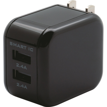 オウルテック AC充電器 ブラック OWL-ACU2F48S-BK 1個